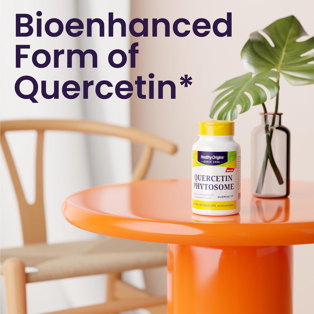 Graphic illustrating phytosome bioenhanced quercetin technology