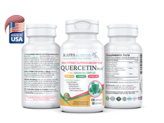 Quercetin Plus 3 in 1 Advanced Complex bottle with label close-up