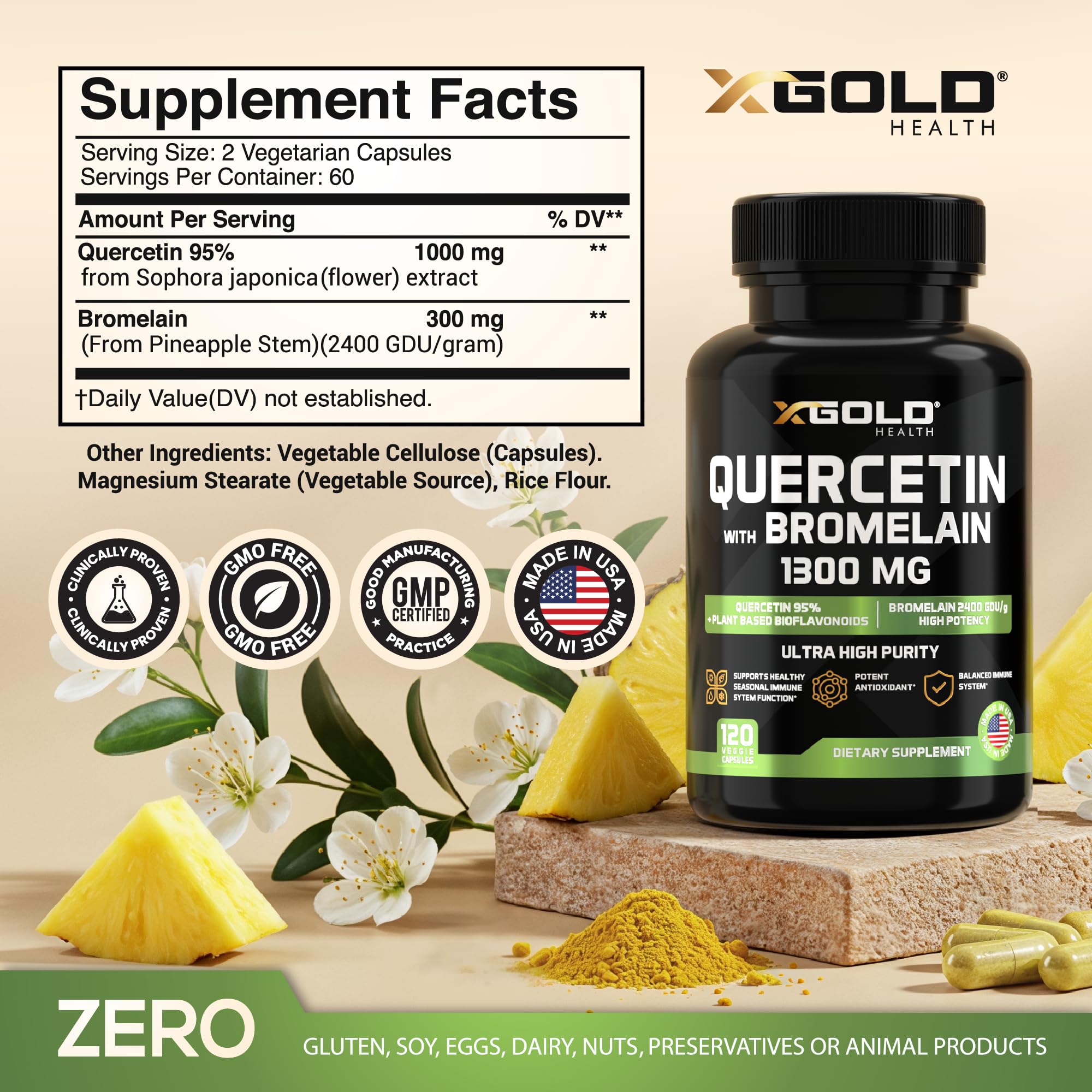 Quercetin powder from Sophora japonica used in capsules