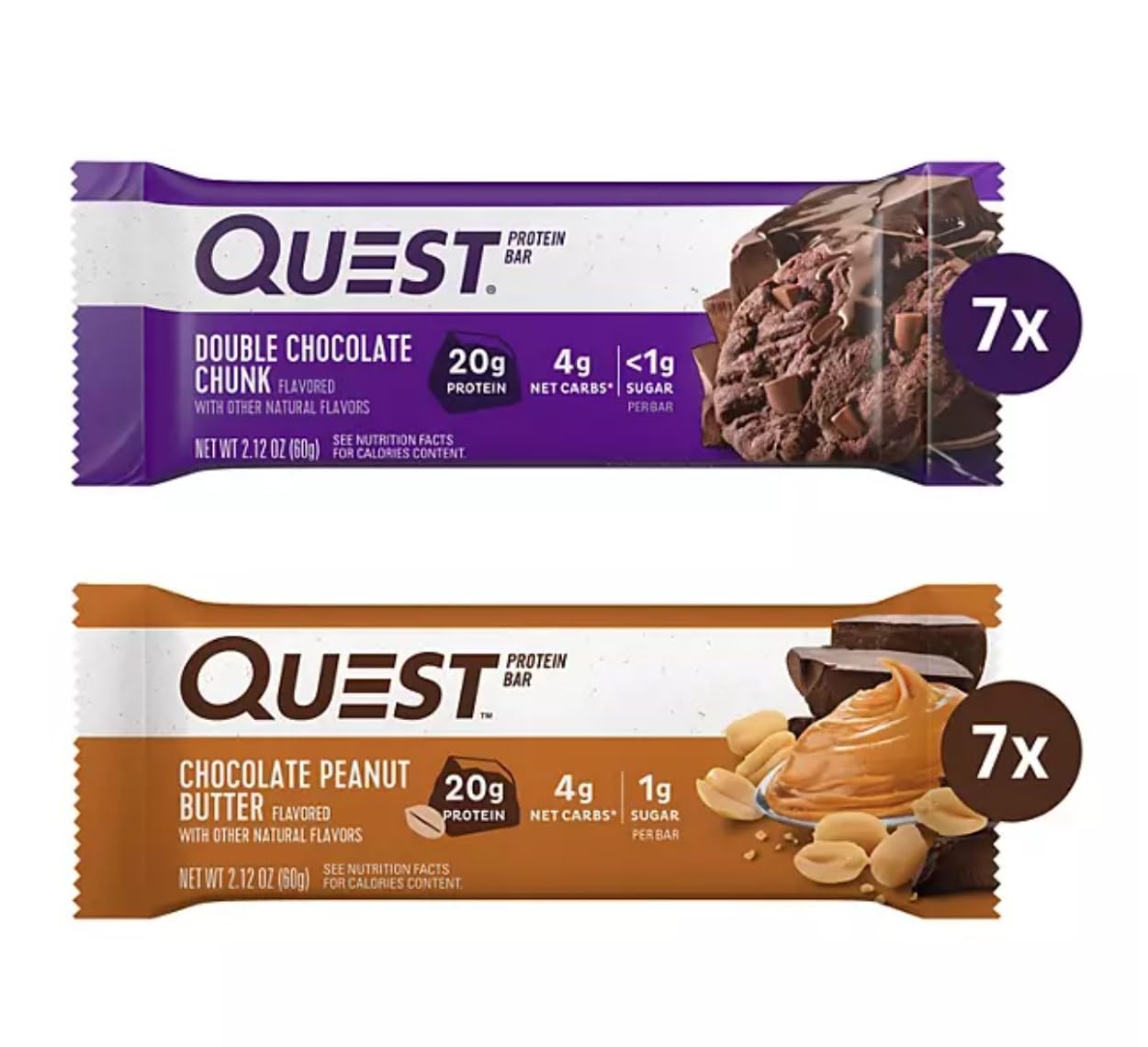 Chocolate Peanut Butter Quest Protein Bar - 20g Protein, 1g Sugar