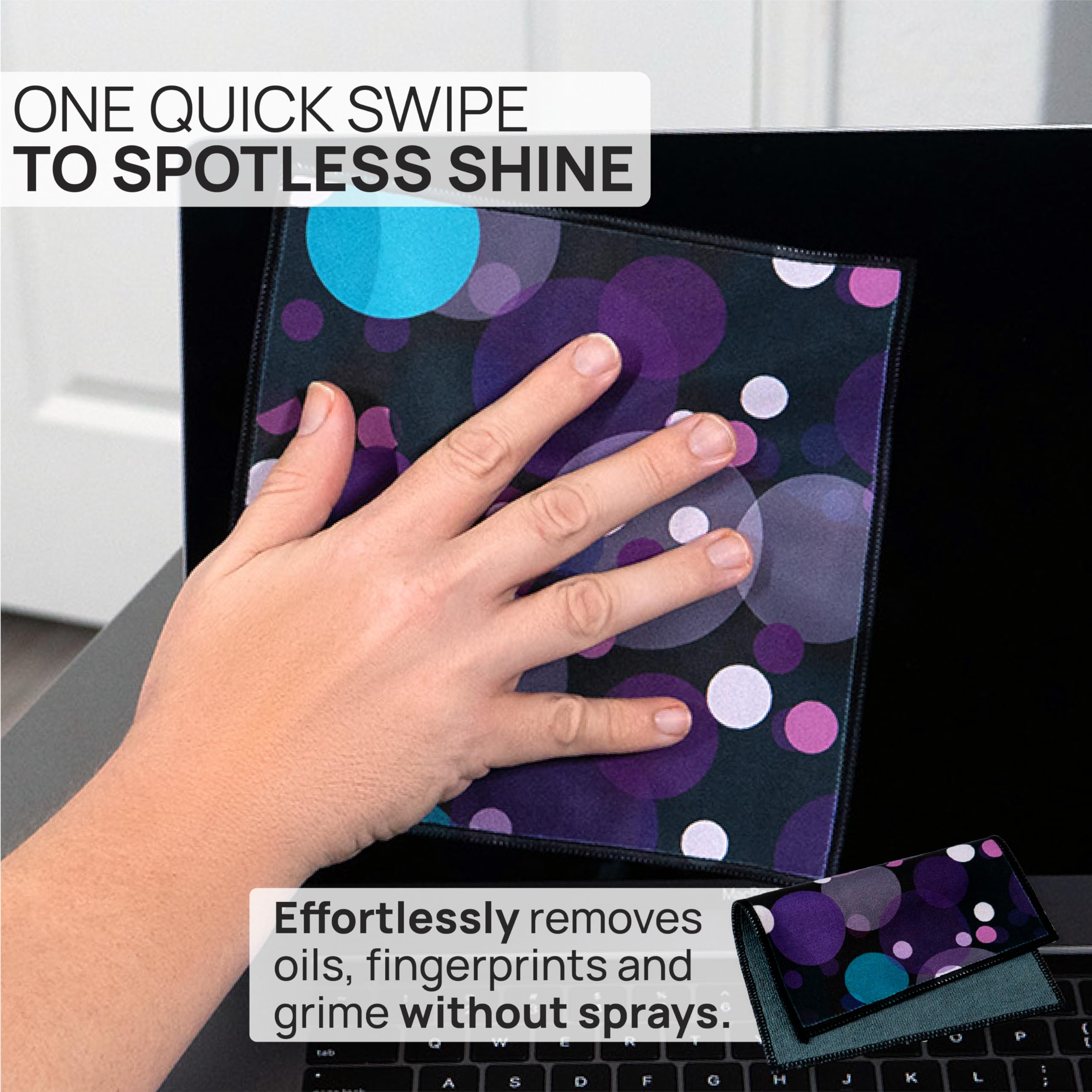 Double-sided microfiber showing two textures for cleaning and polishing