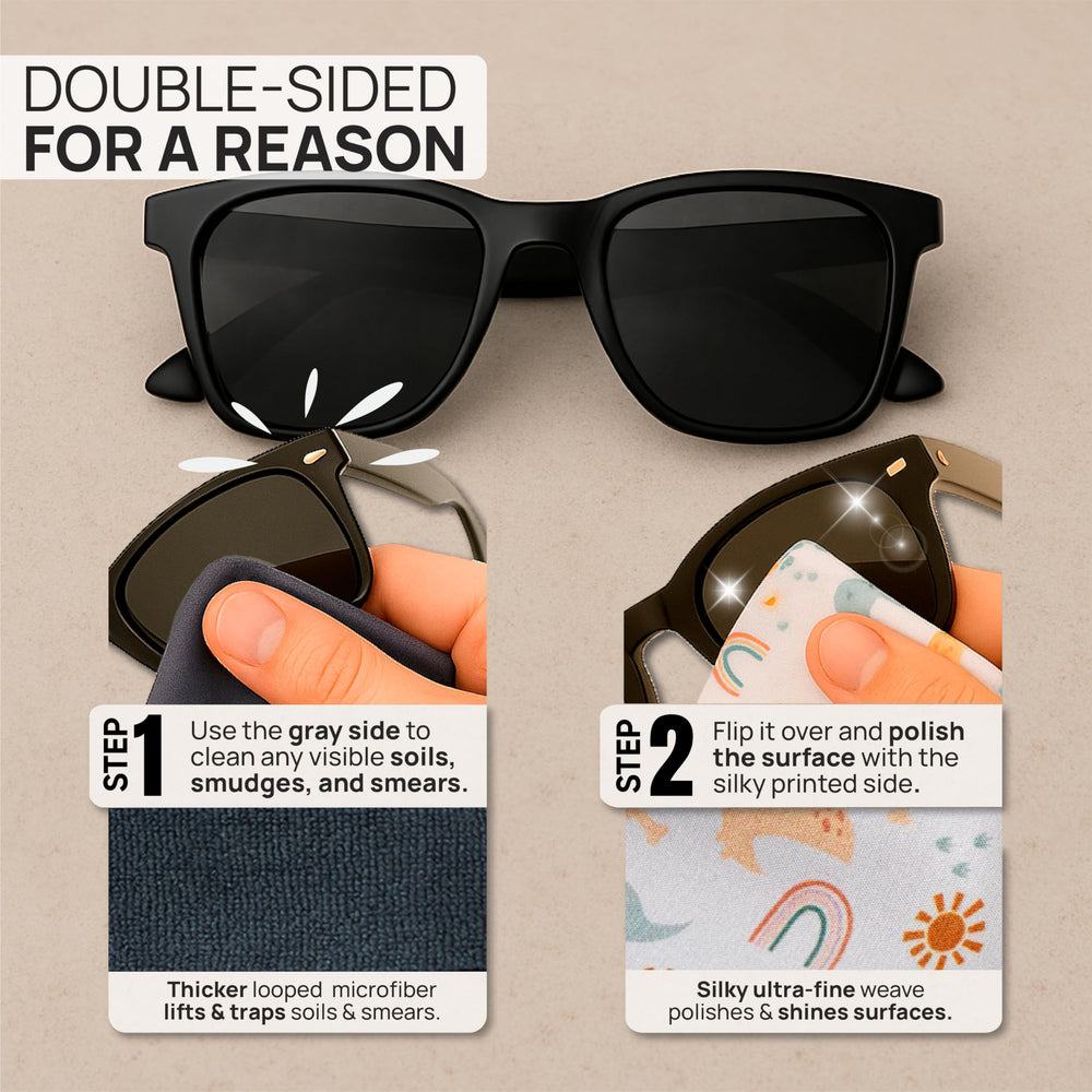 Close-up of the double-sided microfiber texture in Quick Cloths