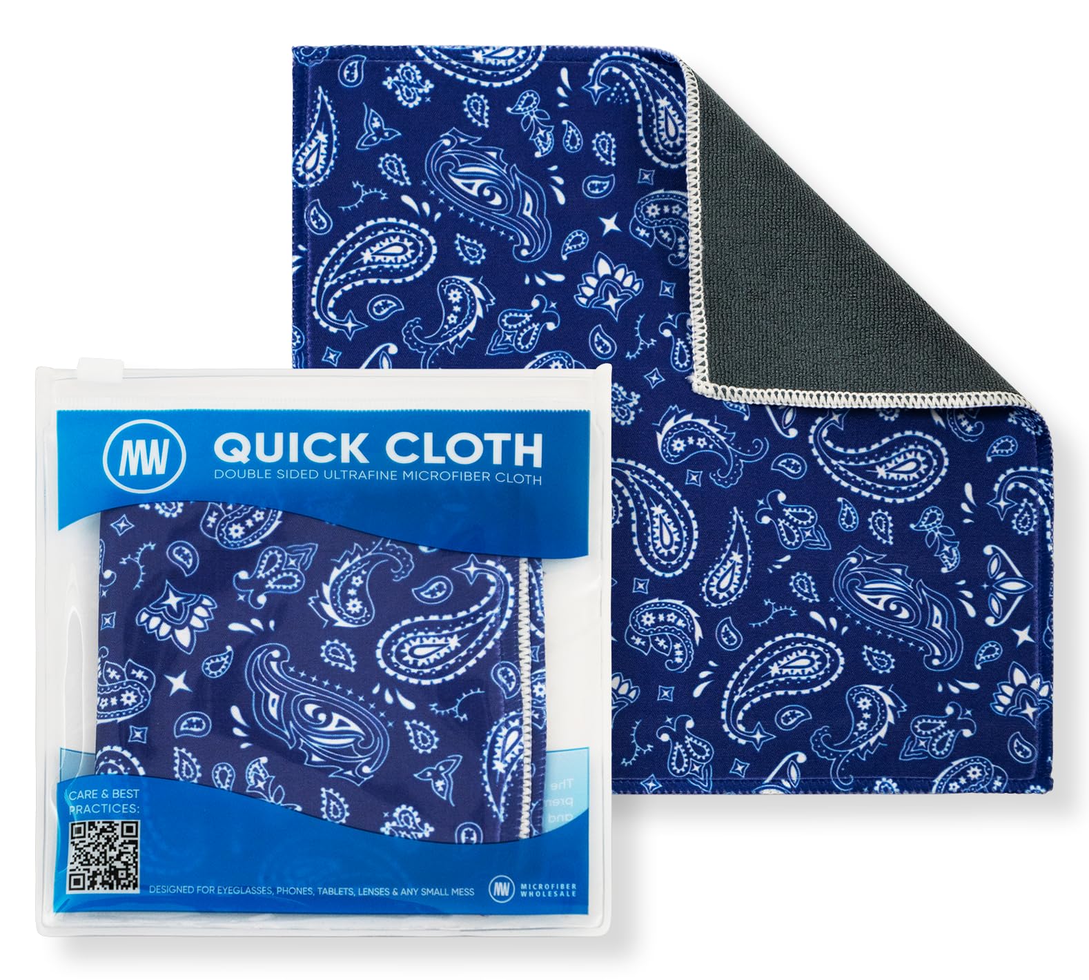 Main product image: Quick Cloths 8x8 Paisley Blue with Case