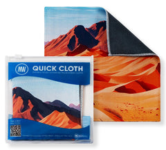 Desert-colored Quick Cloths 8x8 microfiber cleaning cloth in case