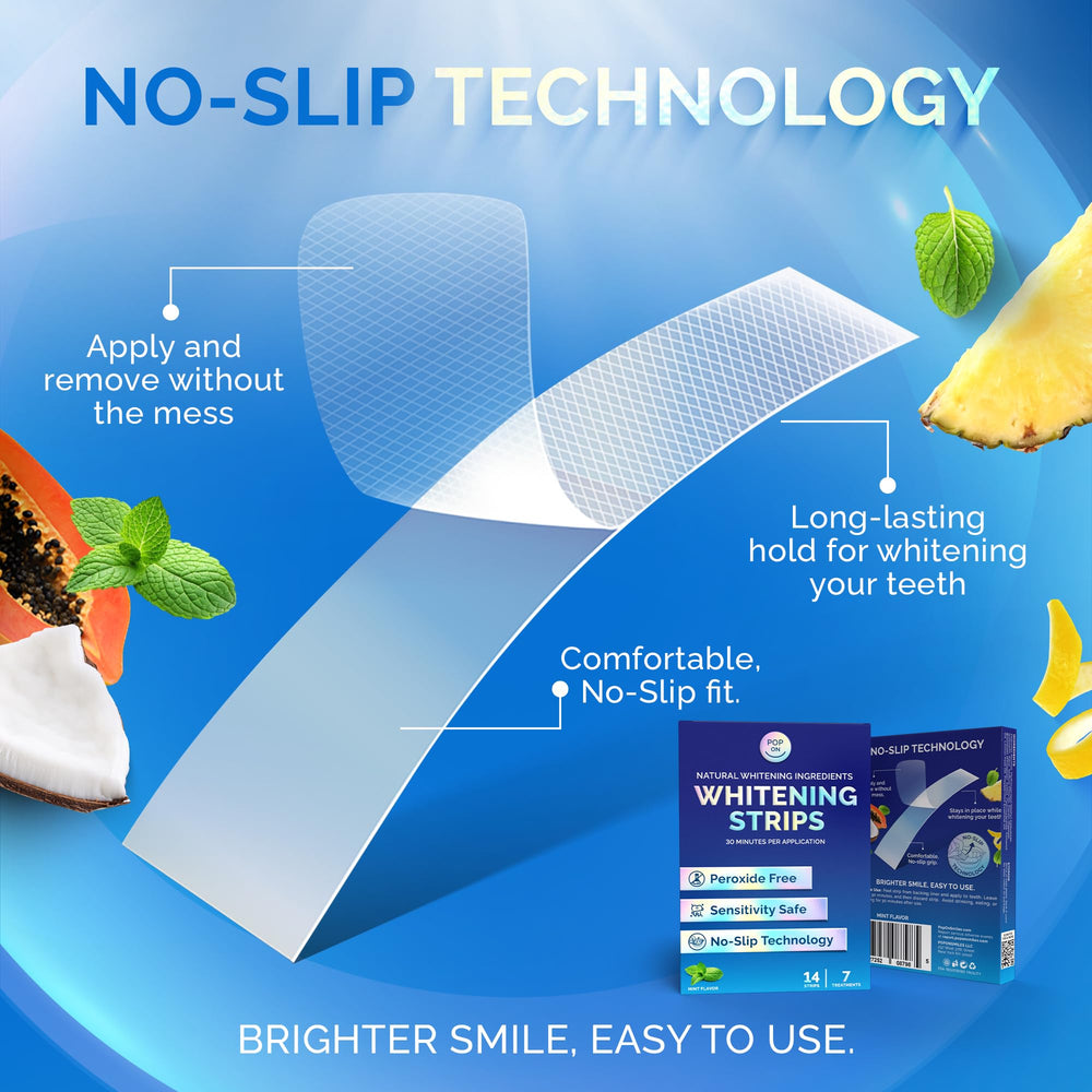Whitening strips working to deliver faster whitening in days