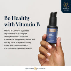 Ingredients panel for Quicksilver Methyl B Complex liquid