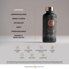 Side view of Core Hormone Support bottle 100ml