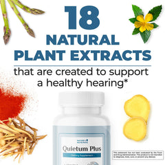Plant-based formula visuals for Quietum Plus