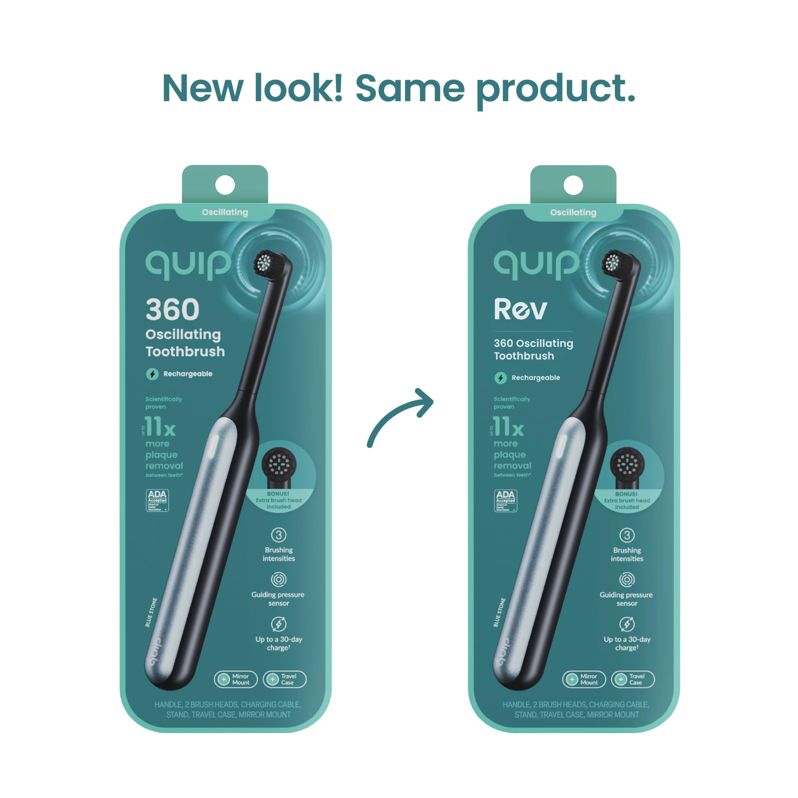 Rechargeable magnetic charging cable for Quip 360