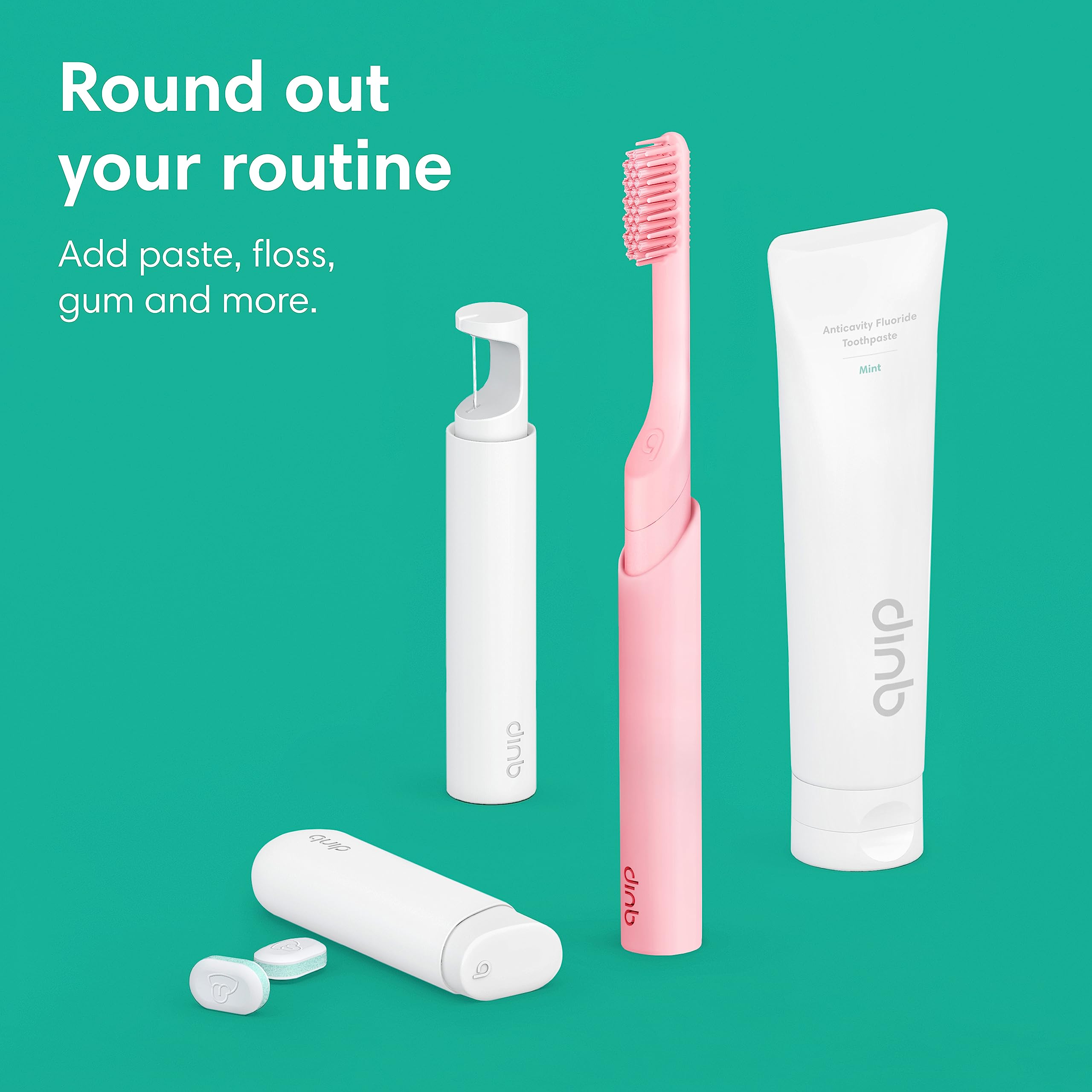 Magnetic charging dock for Quip toothbrush with long battery life