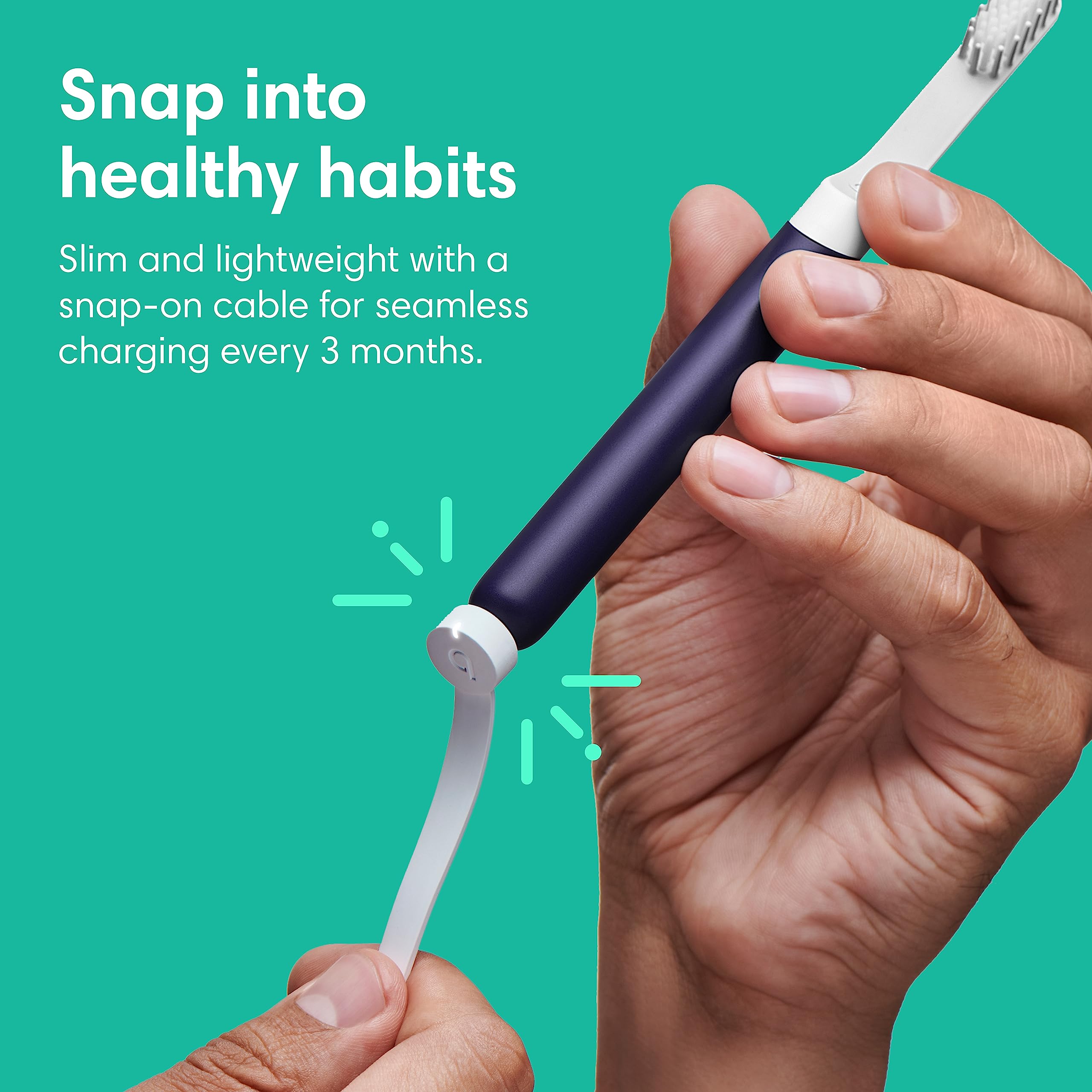 Replaceable brush heads for Quip toothbrush