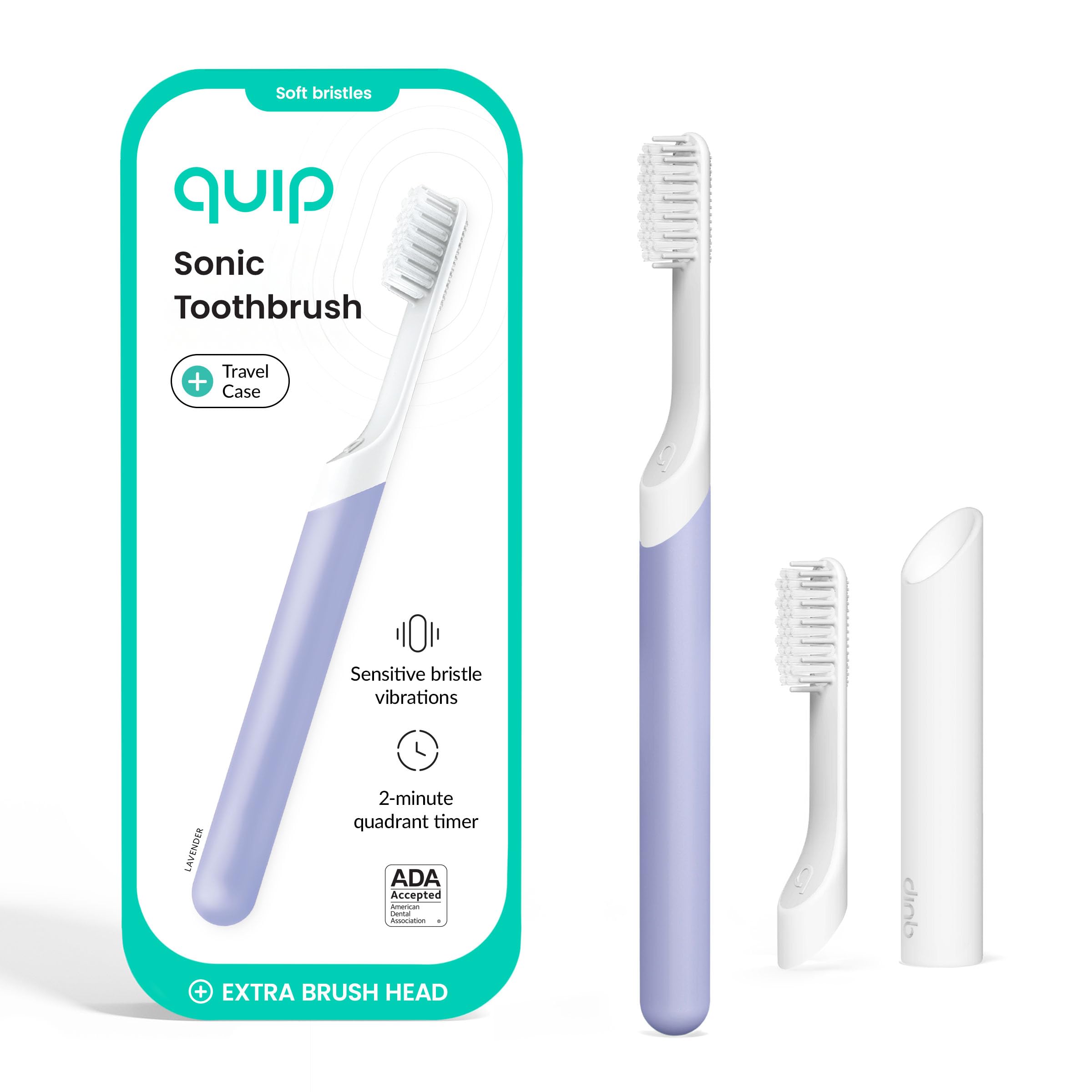 quip Sonic Toothbrush for Adults with timer in lavender