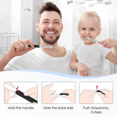 Toothbrush replacement heads with soft bristles for Quip