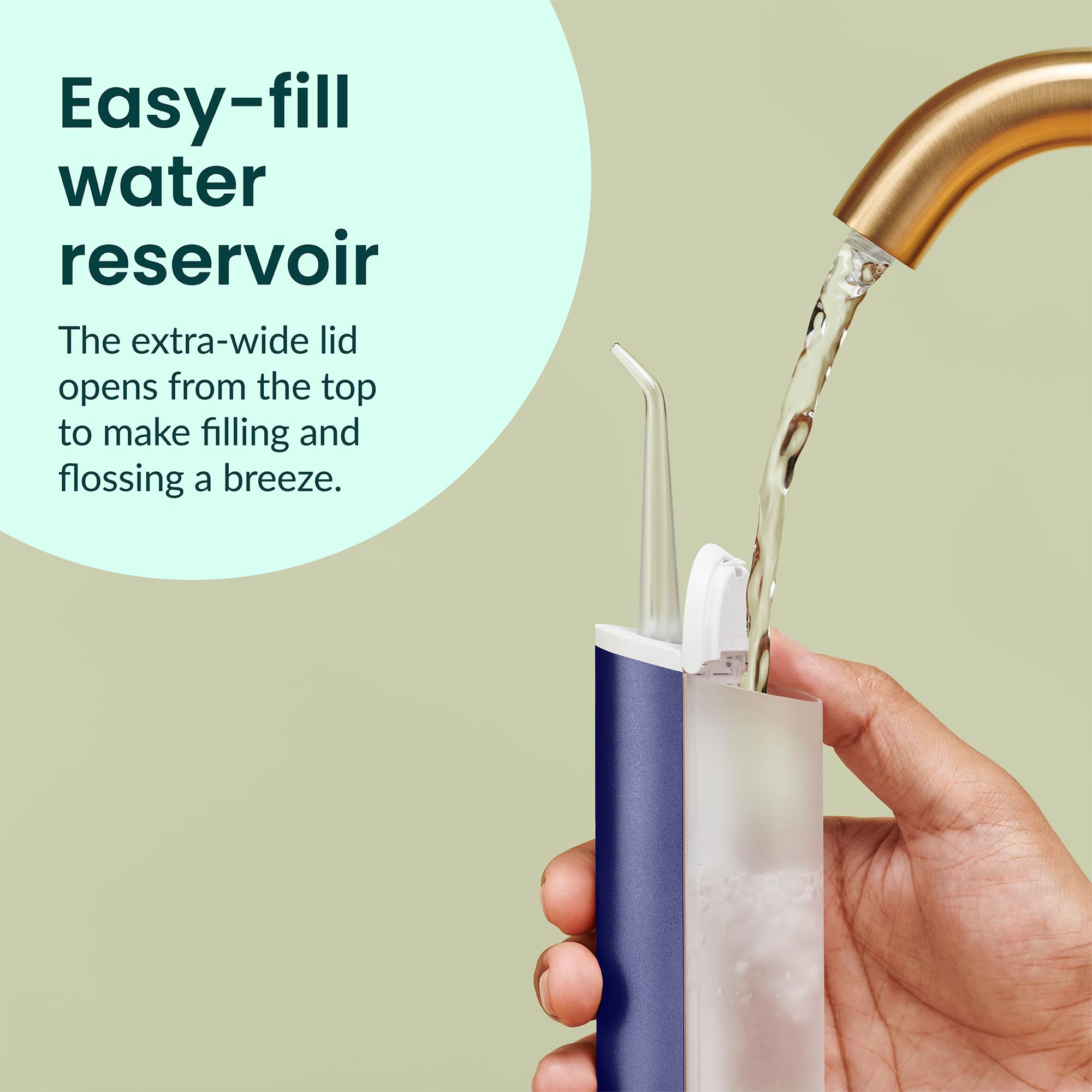 Extra replacement tip included with Quip Water Flosser