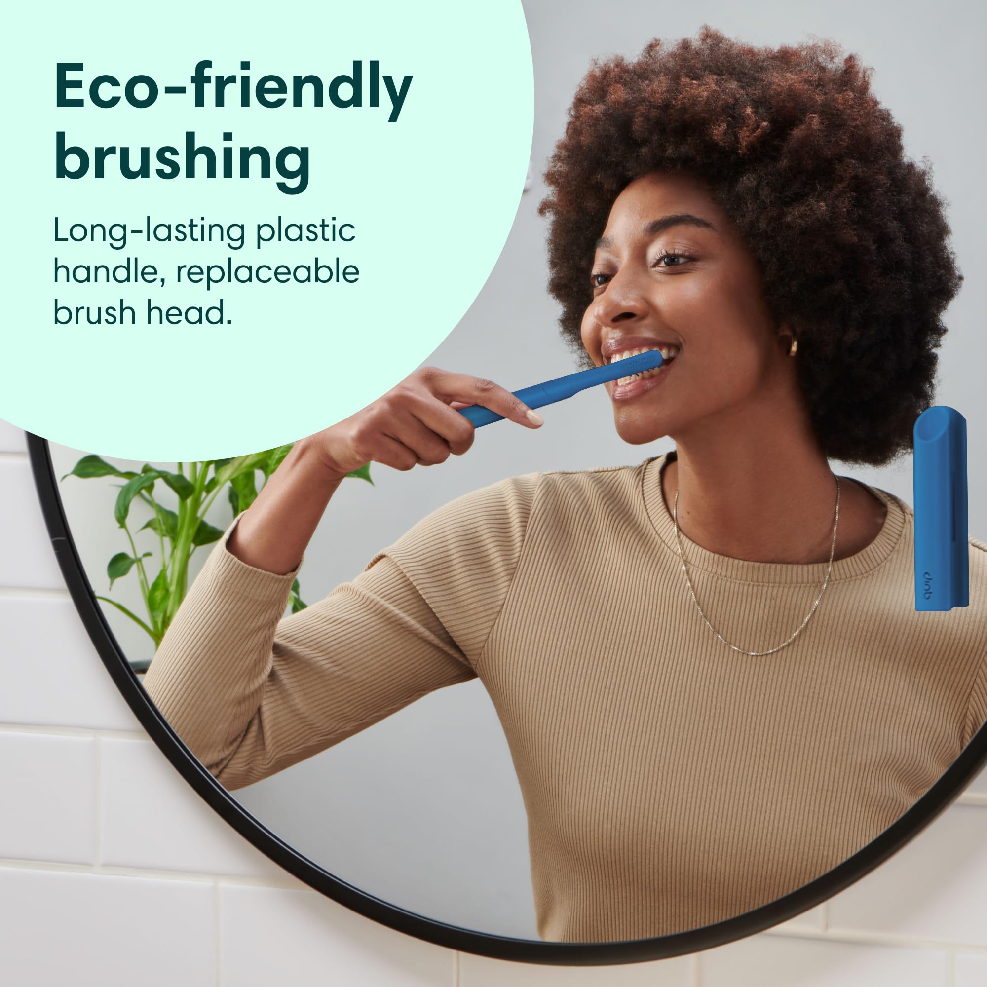 Replaceable brush head for Quip toothbrush