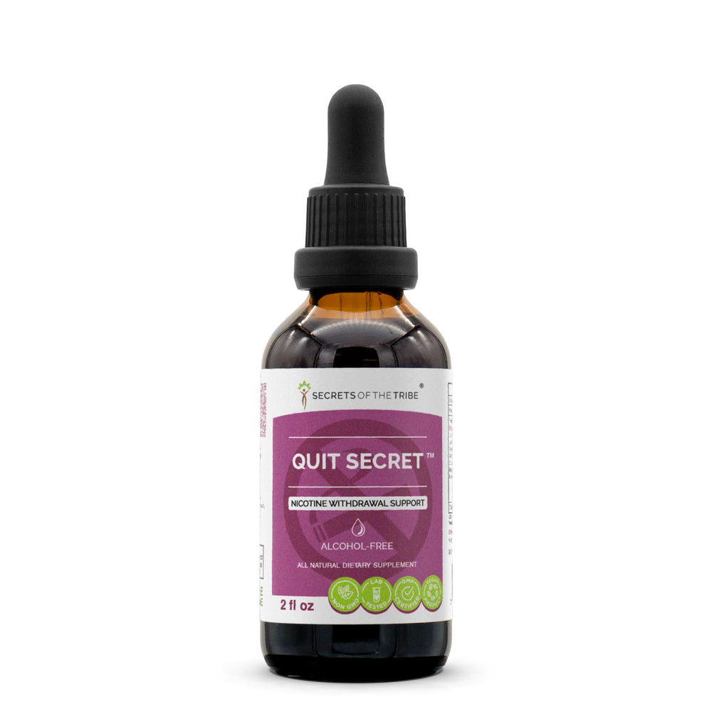 Bottle of Quit Secret Alcohol-Free Herbal Glycerite, 2 oz