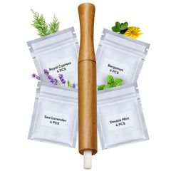 Natural wooden smokeless inhaler front view