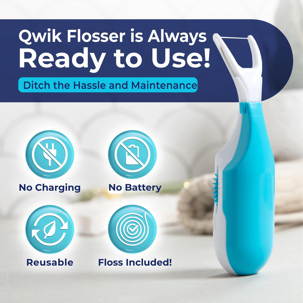 Pre-loaded floss cartridge inside QWIK floss dispenser