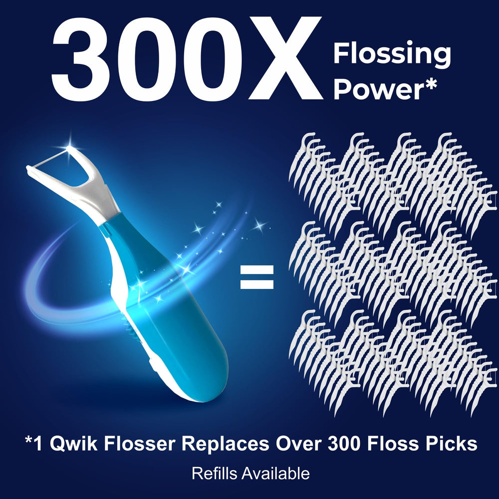 Refill wheel on QWIK flosser for easy floss replacement