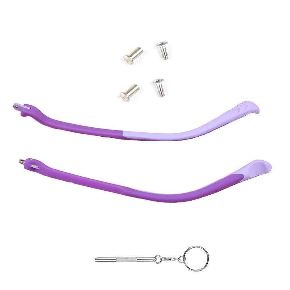 Purple silicone replacement temple arm for child eyeglasses