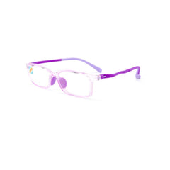 1 pair of purple silicone child eyeglass arms in package