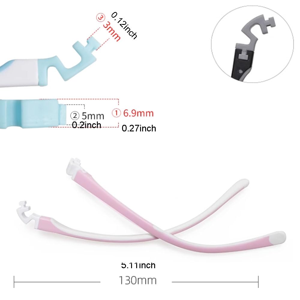 Side view of QYAJS silicone replacement temple arms for kids' glasses