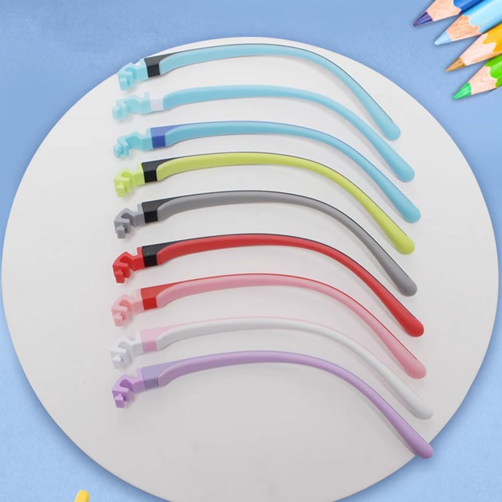 Back view of QYAJS child eyeglass arms silicone replacement for most children's frames