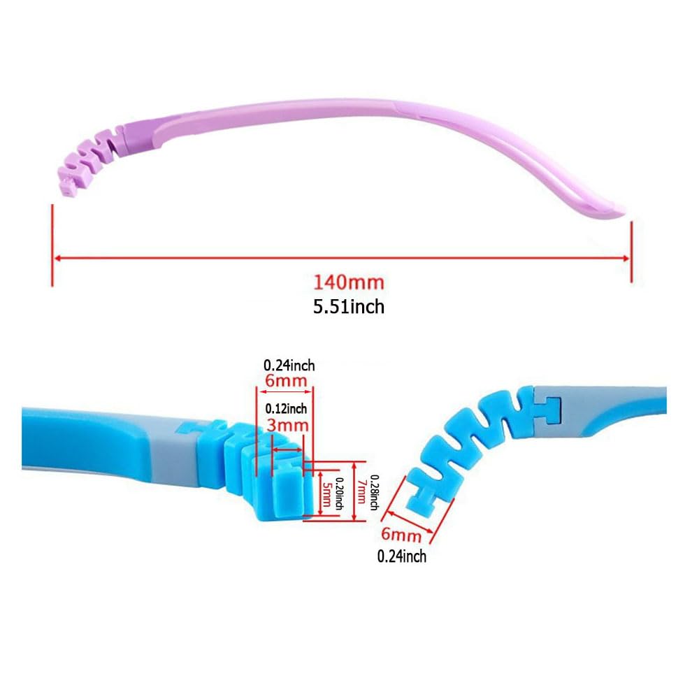 Child glasses arm replacement – silicone frame arms