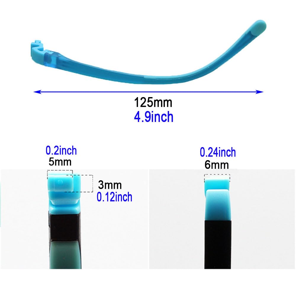 Blue replacement temple arms for children's eyewear