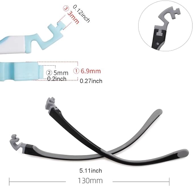 Close-up of silicone frame arms for kids glasses - pink