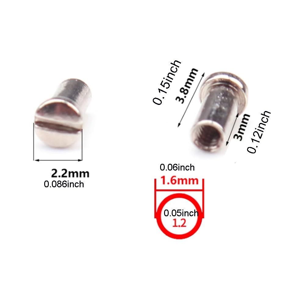 Round eyeglass screws and dual nut set from QYAJS kit
