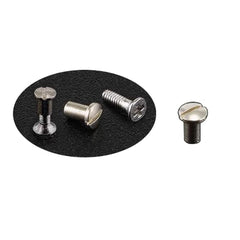 Stainless steel eyeglass repair parts including nuts and screws