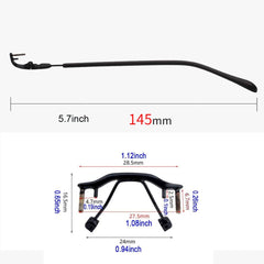Rimless glasses nose bridge and frame details