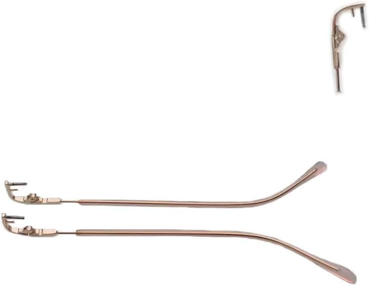 QYAJS gold metal rimless glasses temple arms