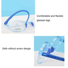 Safe one-piece children's eyewear with carry case and cleaning cloth