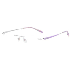 QYAJS titanium rimless glasses frame with replacement arms