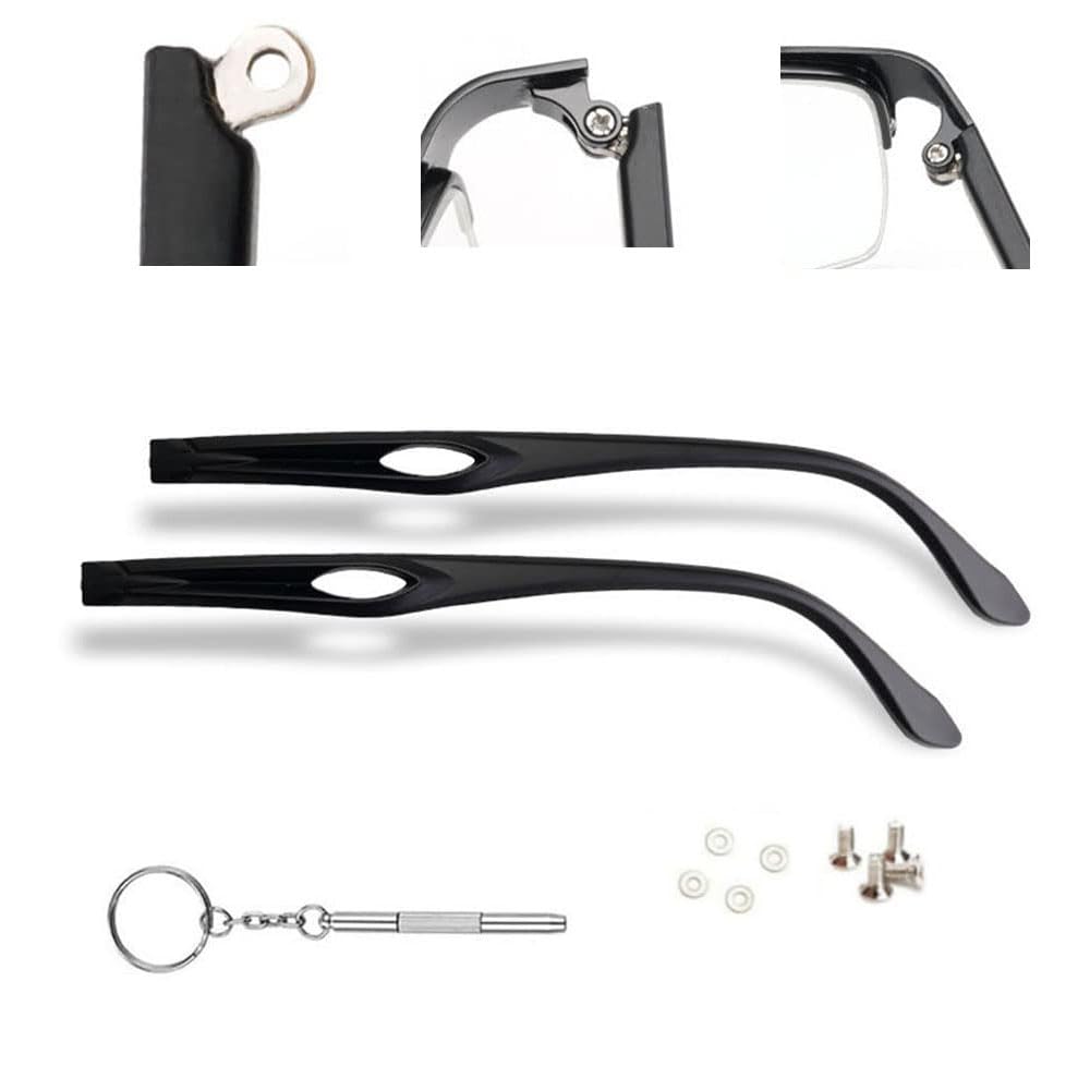 QYAJS TR90 temple arms replacement kit – front view