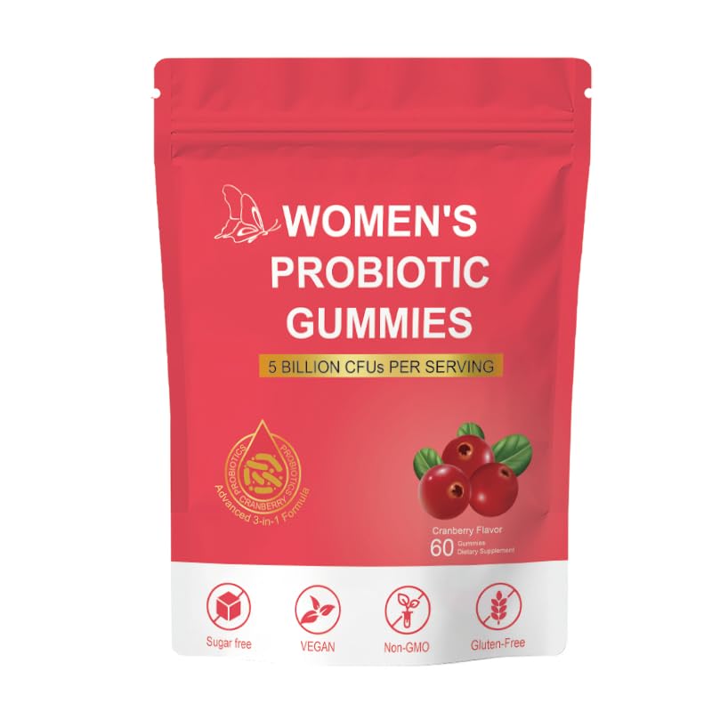 Bottle of QYGCHUSIN Cranberry Probiotic Gummies for Women