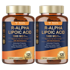 Two-pack R-ALA 1000mg with Benfotiamine bottle packaging