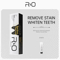Graphic illustration depicting bamboo charcoal whitening action