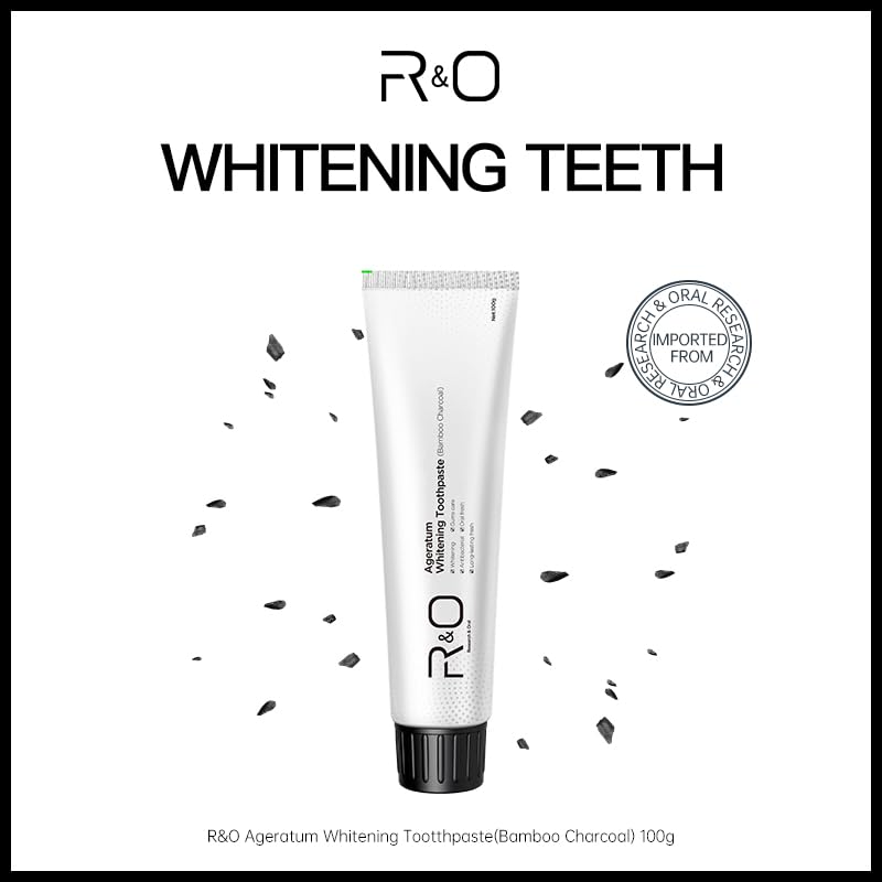 R&O Ageratum Whitening Toothpaste packaging label close-up