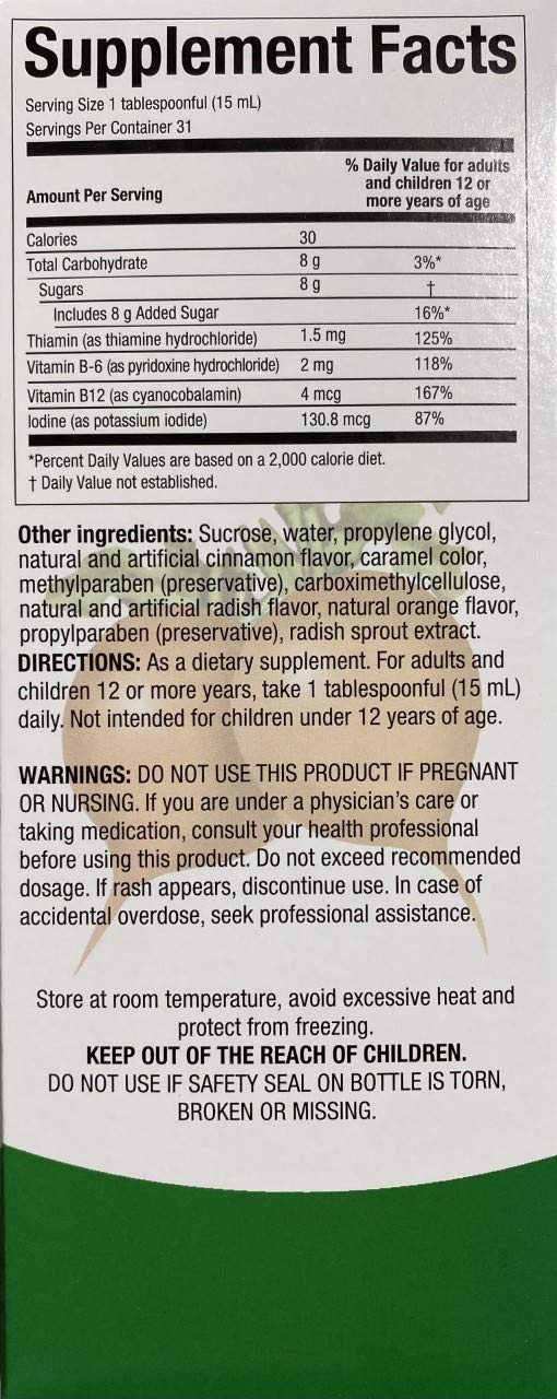 Rabano Yodado Liquid 1 month supply bottle