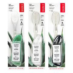 Product shot of RADIUS Big Brush Left-Hand in Midnight Sky, Marble, Soda Pop Eco Grind (Pack of 3)