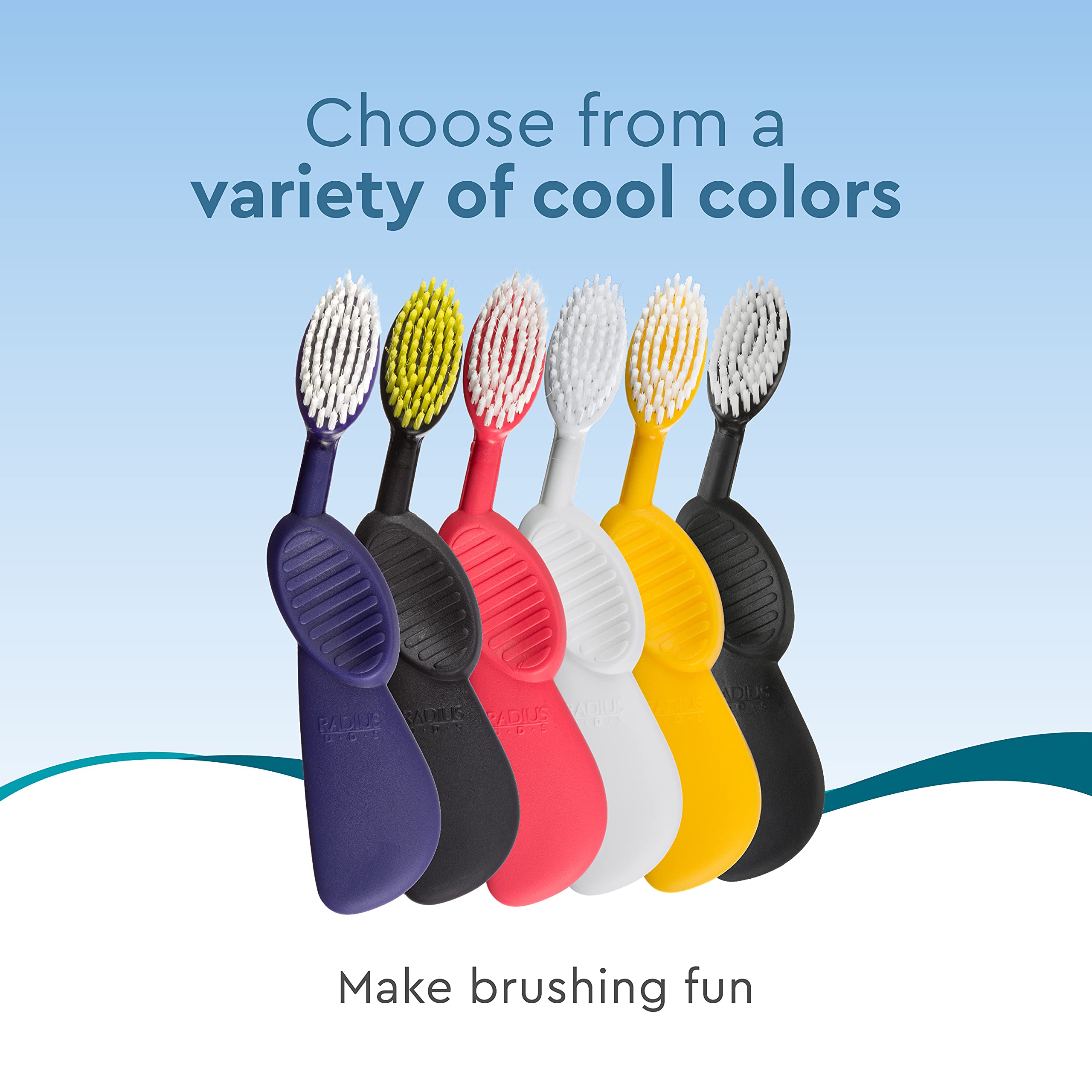 Flex neck of Radius Flex Brush bending to reach corners