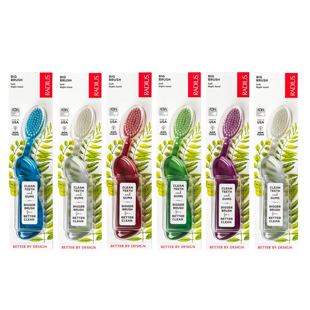 Front view of RADIUS Original Toothbrush for right-handed users