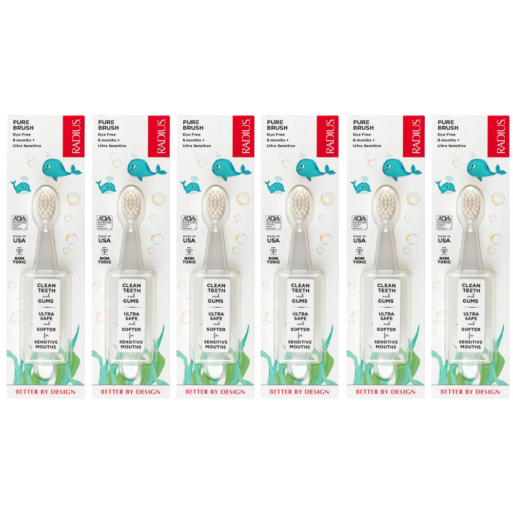 Clear-pack shot of RADIUS Pure Brush Ultra Soft 6-pack
