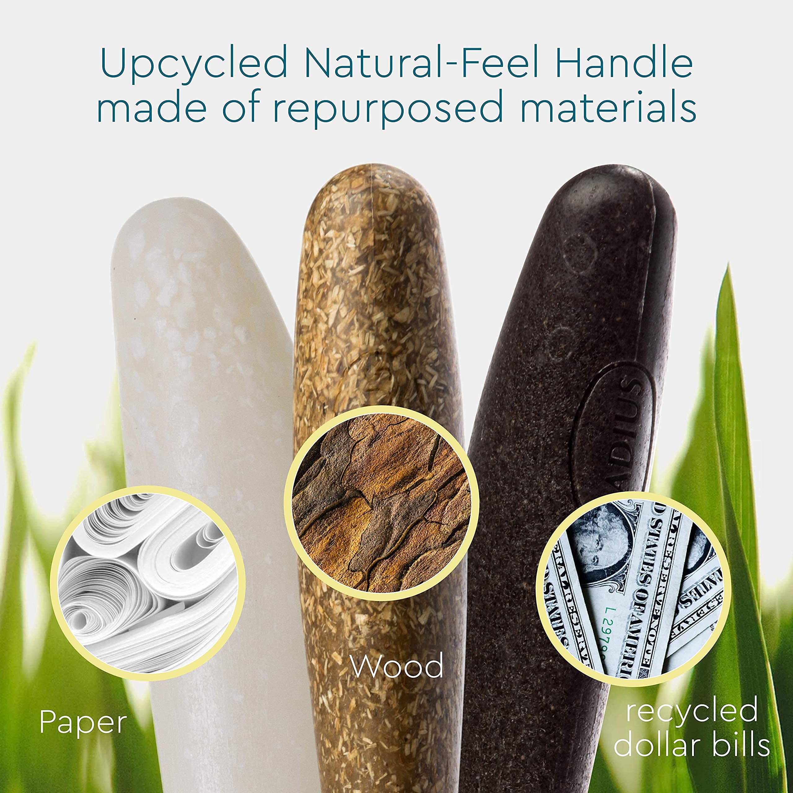 Ergonomic grip for both right and left-handed brushing