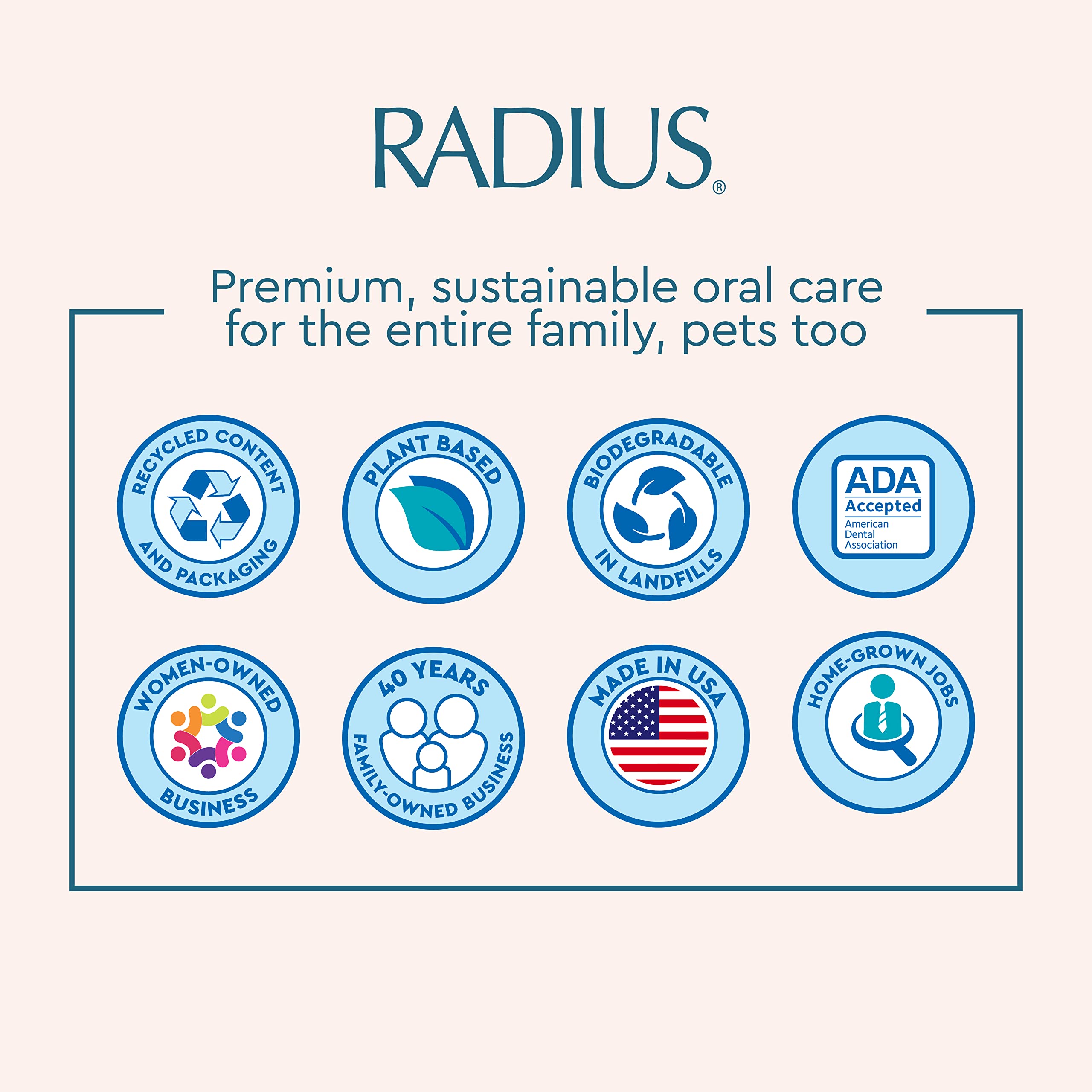 RADIUS Source Toothbrush in use with six-pack display