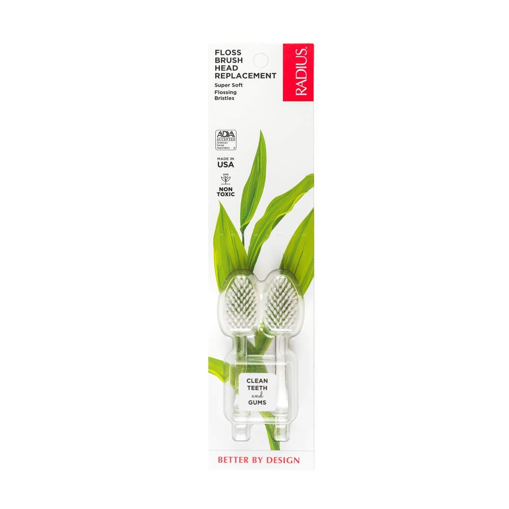 RADIUS replacement toothbrush heads 2-count packaging
