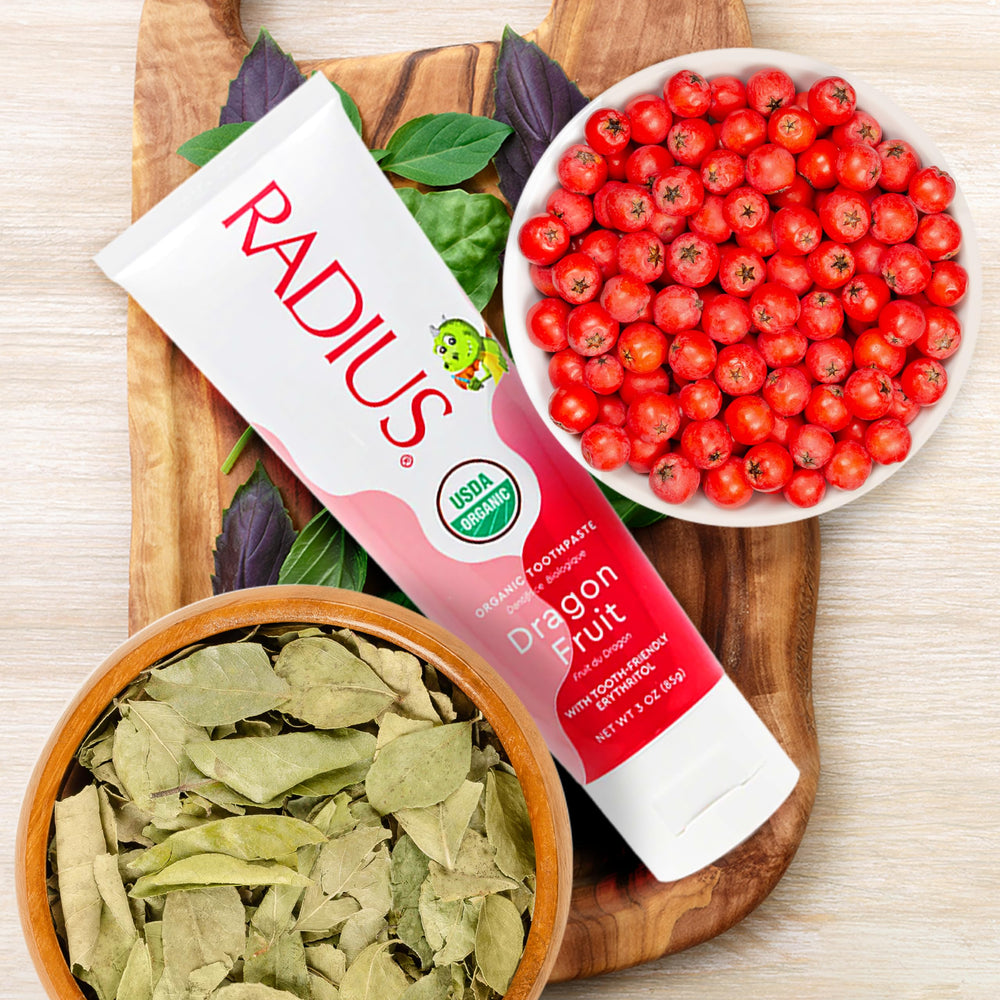 Chemical-free toothpaste for kids by Radius Organic